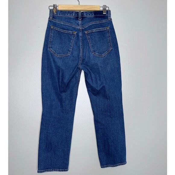 Abercrombie & Fitch Curve Love Ankle Straight Ultra High Rise Jeans Size 26 Blue - Picture 7 of 7